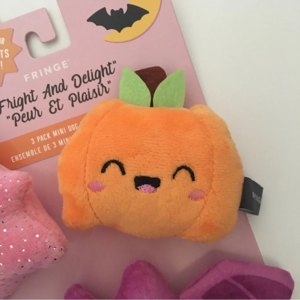 NEW Dog Toys 3 Halloween Plush Squeakers “Fright and Delight” NEW | Fringe